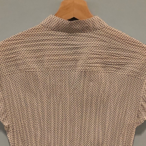 Scott Taylor size small black and white polka dot short sleeve button down shirt - Picture 3 of 9